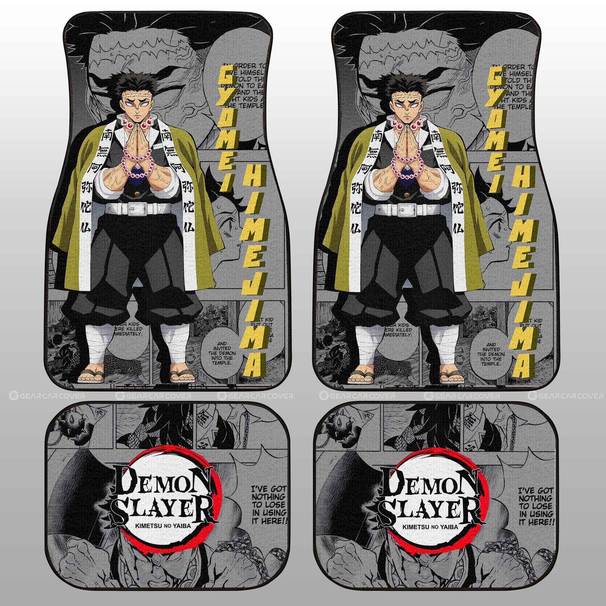 Gyomei Himejima Car Floor Mats Custom Demon Slayer Anime Mix Mangas - Gearcarcover - 2