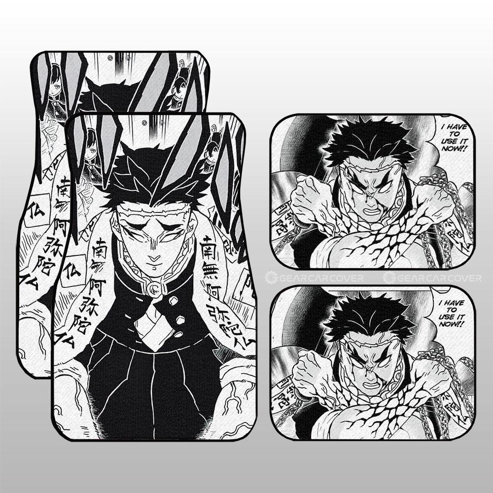 Gyomei Himejima Car Floor Mats Custom Kimetsu No Yaiba Manga Car Accessories - Gearcarcover - 1