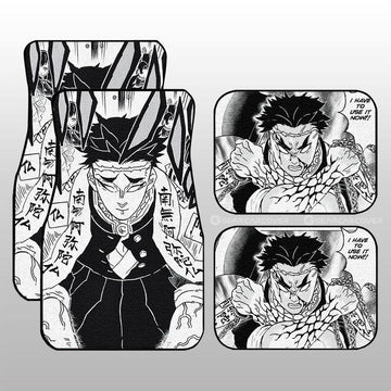 Gyomei Himejima Car Floor Mats Custom Kimetsu No Yaiba Manga Car Accessories - Gearcarcover - 1