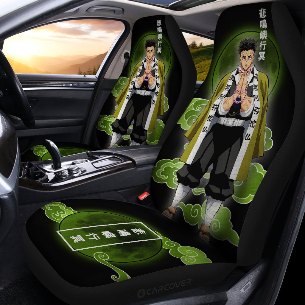 Gyomei Himejima Car Seat Covers Custom Anime Demon Slayer Car Interior Accessories - Gearcarcover - 2