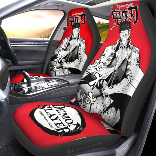 Gyomei Himejima Car Seat Covers Custom Demon Slayer Anime Car Accessories Manga Style For Fans - Gearcarcover - 2