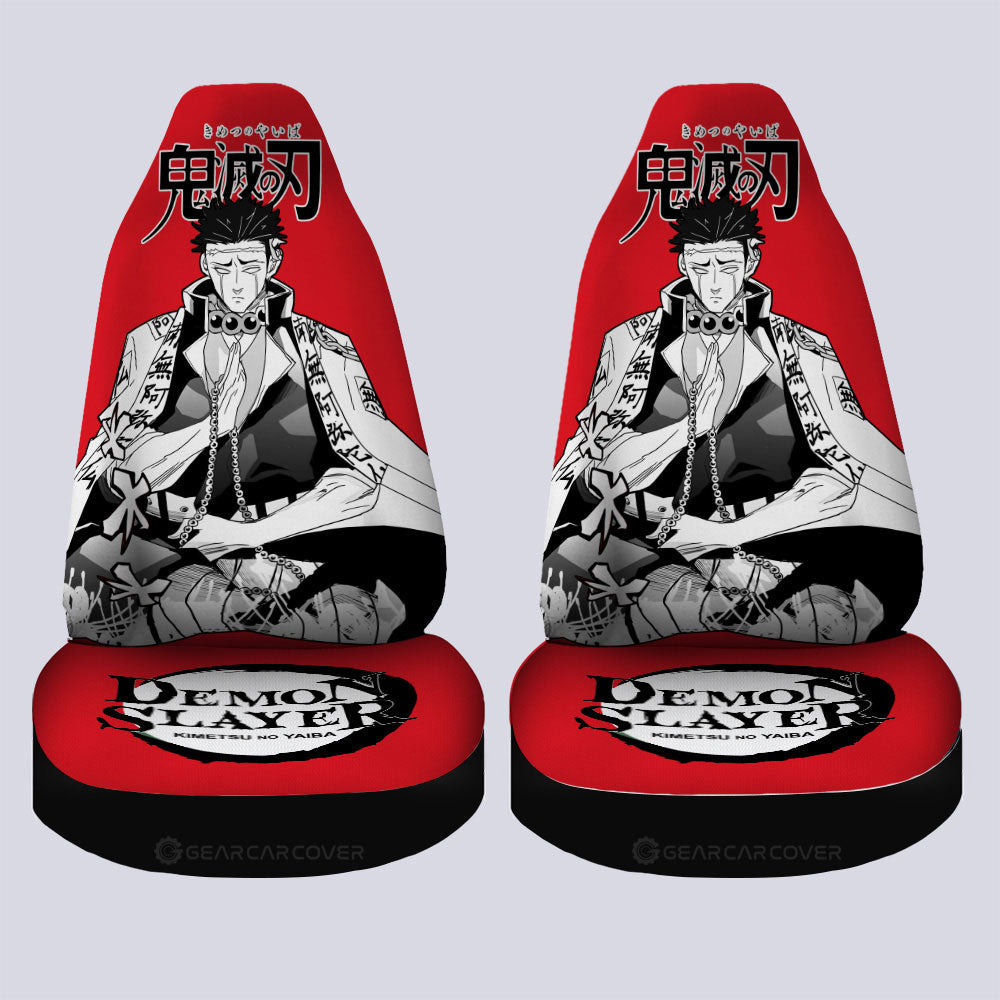 Gyomei Himejima Car Seat Covers Custom Demon Slayer Anime Car Accessories Manga Style For Fans - Gearcarcover - 4