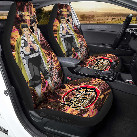 Gyomei Himejima Car Seat Covers Custom Demon Slayer Car Accessories For Fans - Gearcarcover - 1