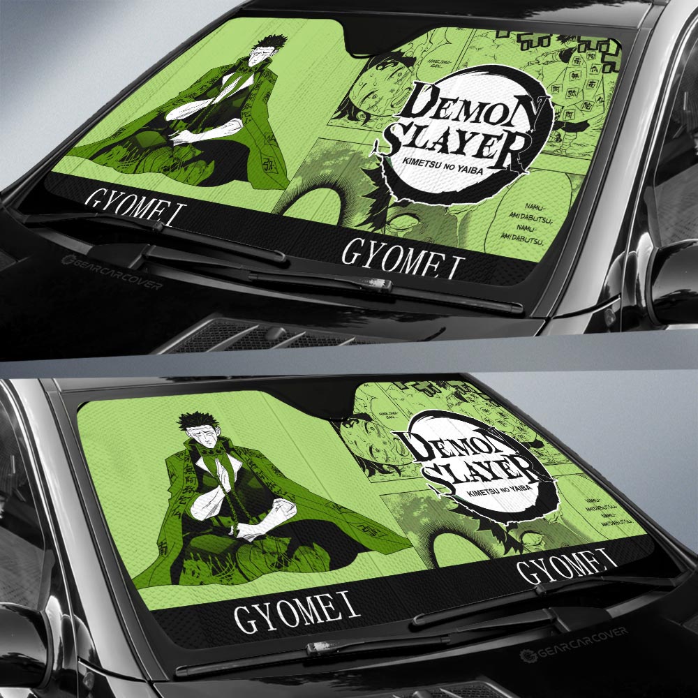 Gyomei Himejima Car Sunshade Custom Demon Slayer Car Accessories Manga Style - Gearcarcover - 2