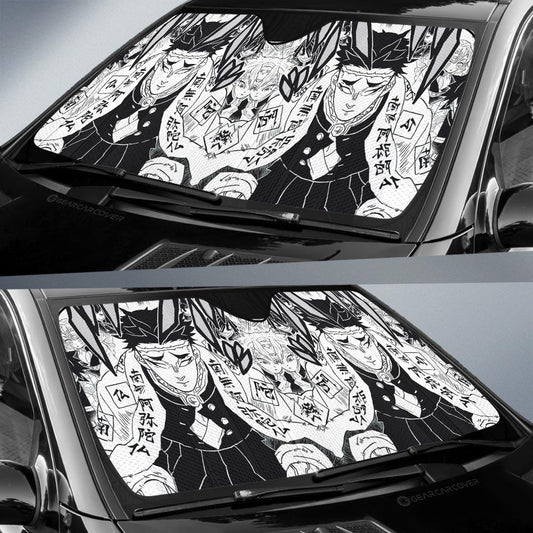 Gyomei Himejima Car Sunshade Custom Kimetsu No Yaiba Manga Car Accessories - Gearcarcover - 2