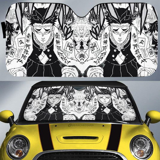 Gyomei Himejima Car Sunshade Custom Kimetsu No Yaiba Manga Car Accessories - Gearcarcover - 1