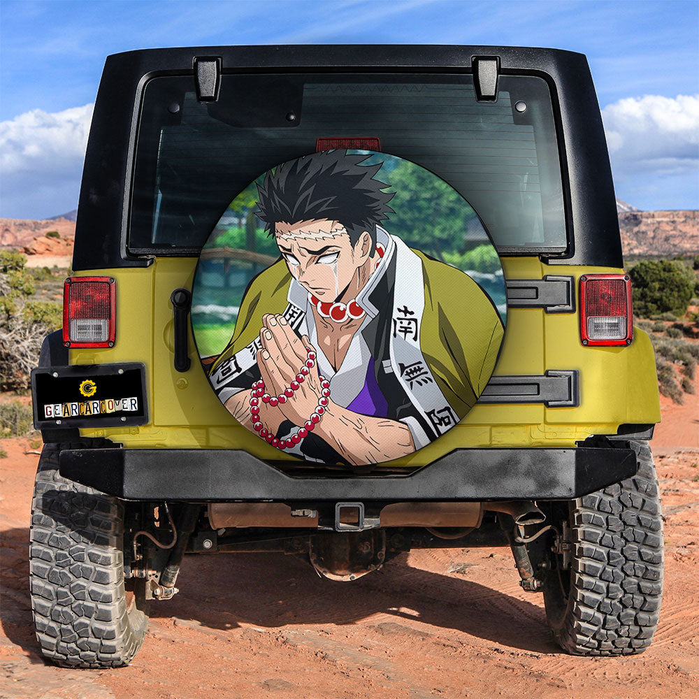 Gyomei Himejima Spare Tire Cover Custom Demon Slayer Anime Car Accessoriess - Gearcarcover - 3