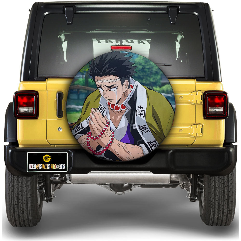 Gyomei Himejima Spare Tire Cover Custom Demon Slayer Anime Car Accessoriess - Gearcarcover - 1