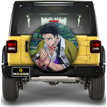 Gyomei Himejima Spare Tire Cover Custom Demon Slayer Anime Car Accessoriess - Gearcarcover - 1