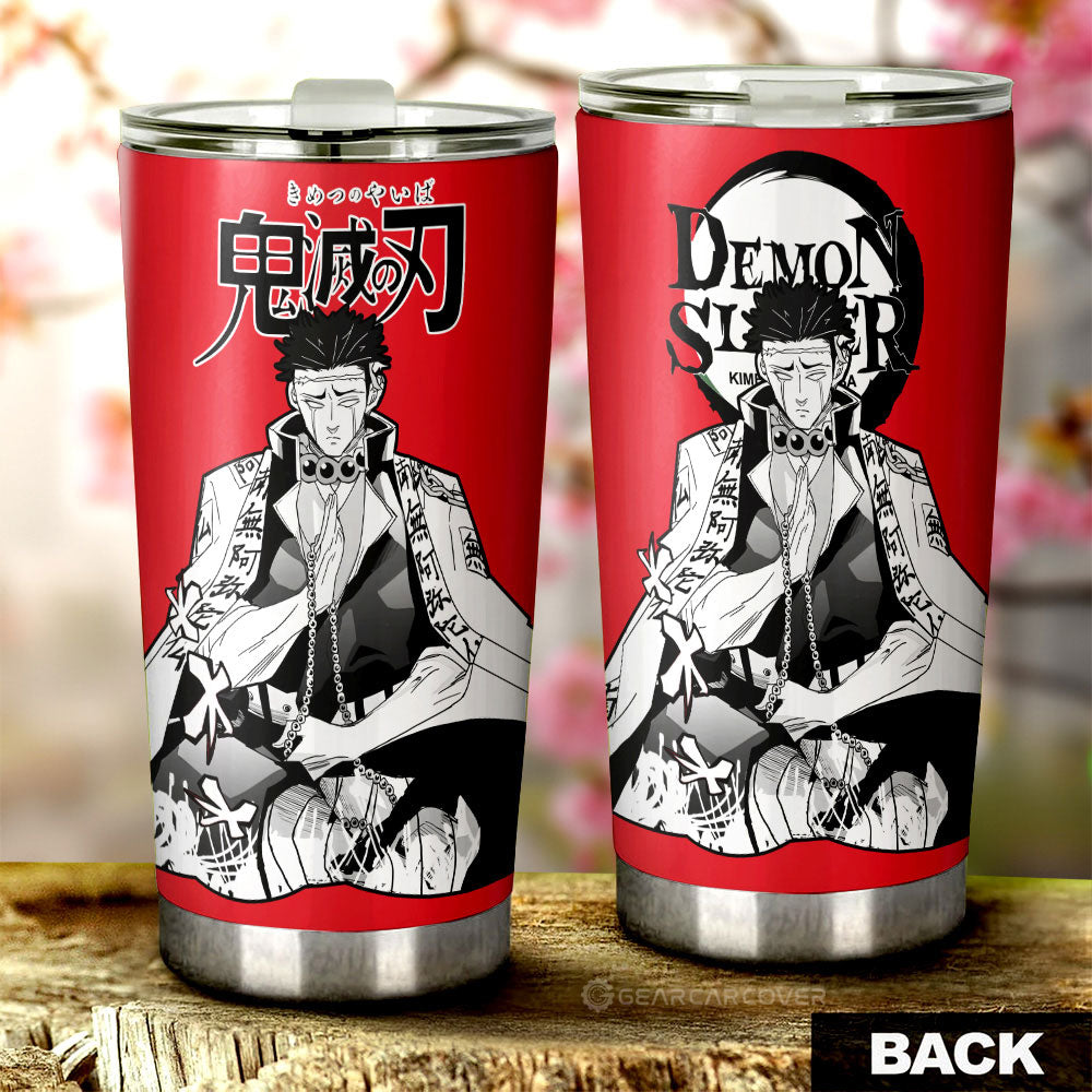 Gyomei Himejima Tumbler Cup Custom Demon Slayer Anime Car Accessories Manga Style For Fans - Gearcarcover - 3