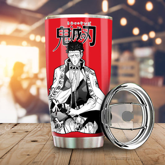 Gyomei Himejima Tumbler Cup Custom Demon Slayer Anime Car Accessories Manga Style For Fans - Gearcarcover - 1