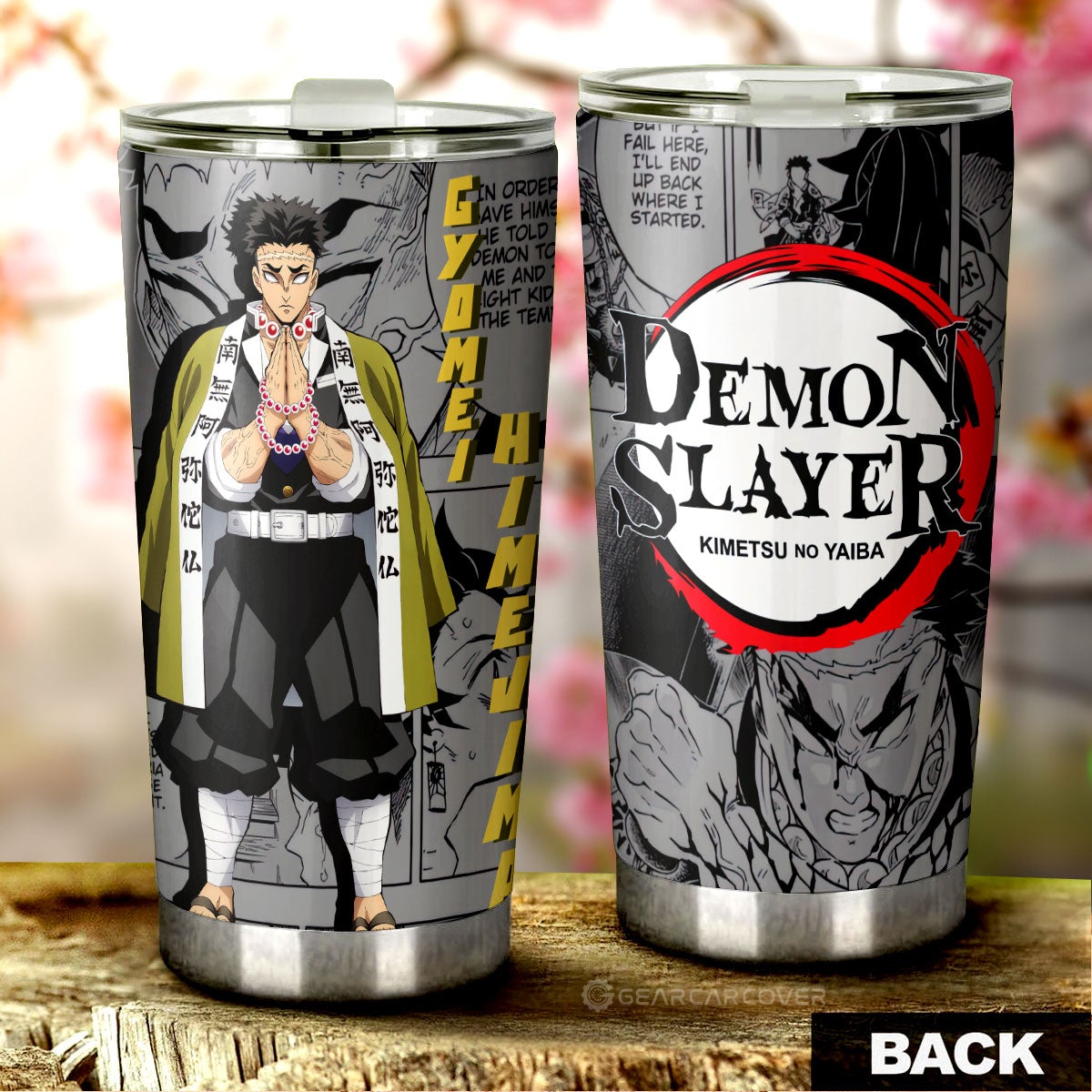 Gyomei Himejima Tumbler Cup Custom Demon Slayer Anime Mix Mangas - Gearcarcover - 1