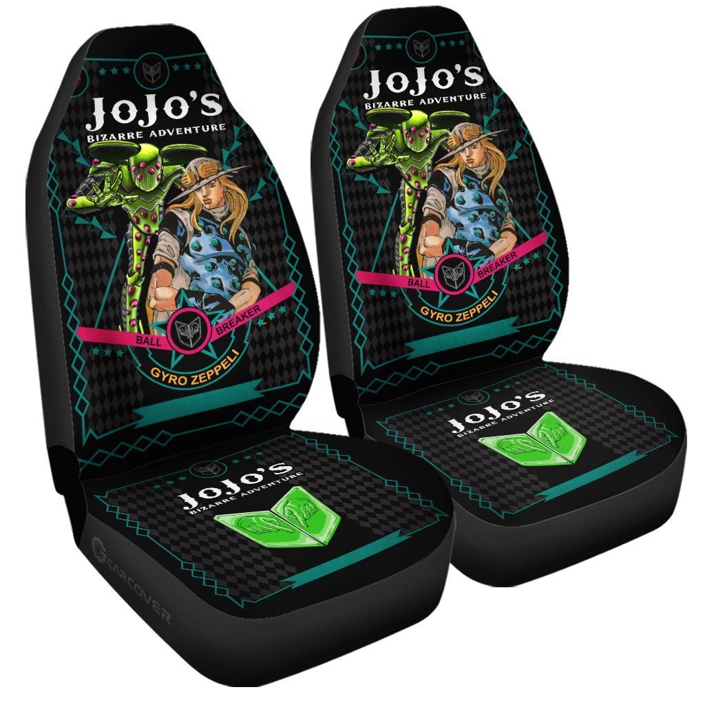 Gyro Zeppeli Car Seat Covers Custom Anime JoJo's Bizarre Adventure Car Interior Accessories - Gearcarcover - 3