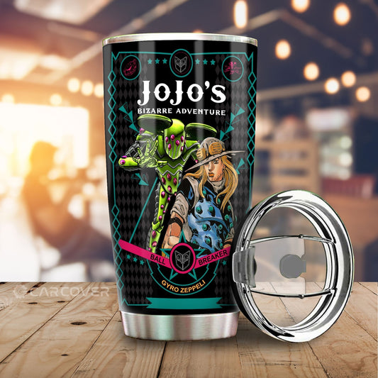 Gyro Zeppeli Tumbler Cup Custom JoJo's Bizarre Adventure Anime Car Interior Accessories - Gearcarcover - 1