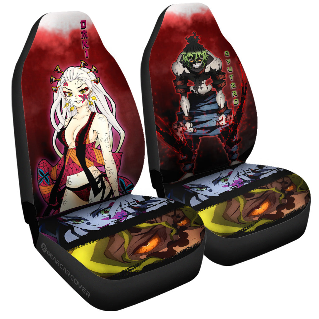 Gyutaro And Daki Car Seat Covers Custom Demon Slayer Anime - Gearcarcover - 3