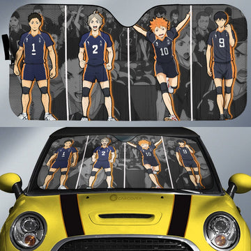 Haikyuu Anime Car Sunshade Custom Karasuno Car Interior Accessories - Gearcarcover - 1