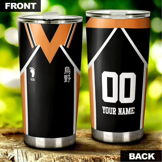 Haikyuu Karasuno High Personalized Tumbler Stainless Steel Vacuum Insulated 20oz - Gearcarcover - 1