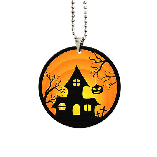 Halloween Creepy House Ornament Custom Car Accessories - Gearcarcover - 1