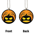 Halloween Creepy Pumpkin Ornament Custom Car Accessories - Gearcarcover - 4