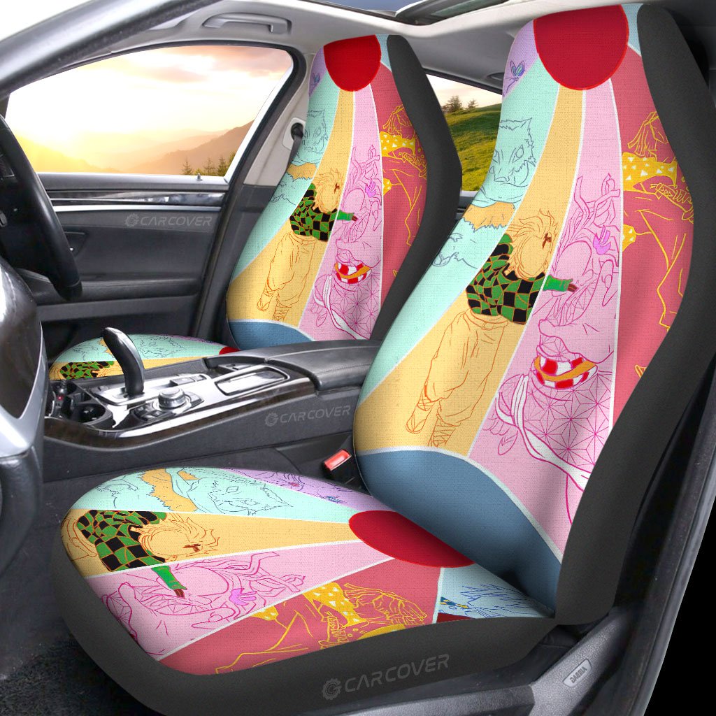 Hanadafu Demom Slayer Car Seat Covers Custom Anime Car Accessories - Gearcarcover - 2