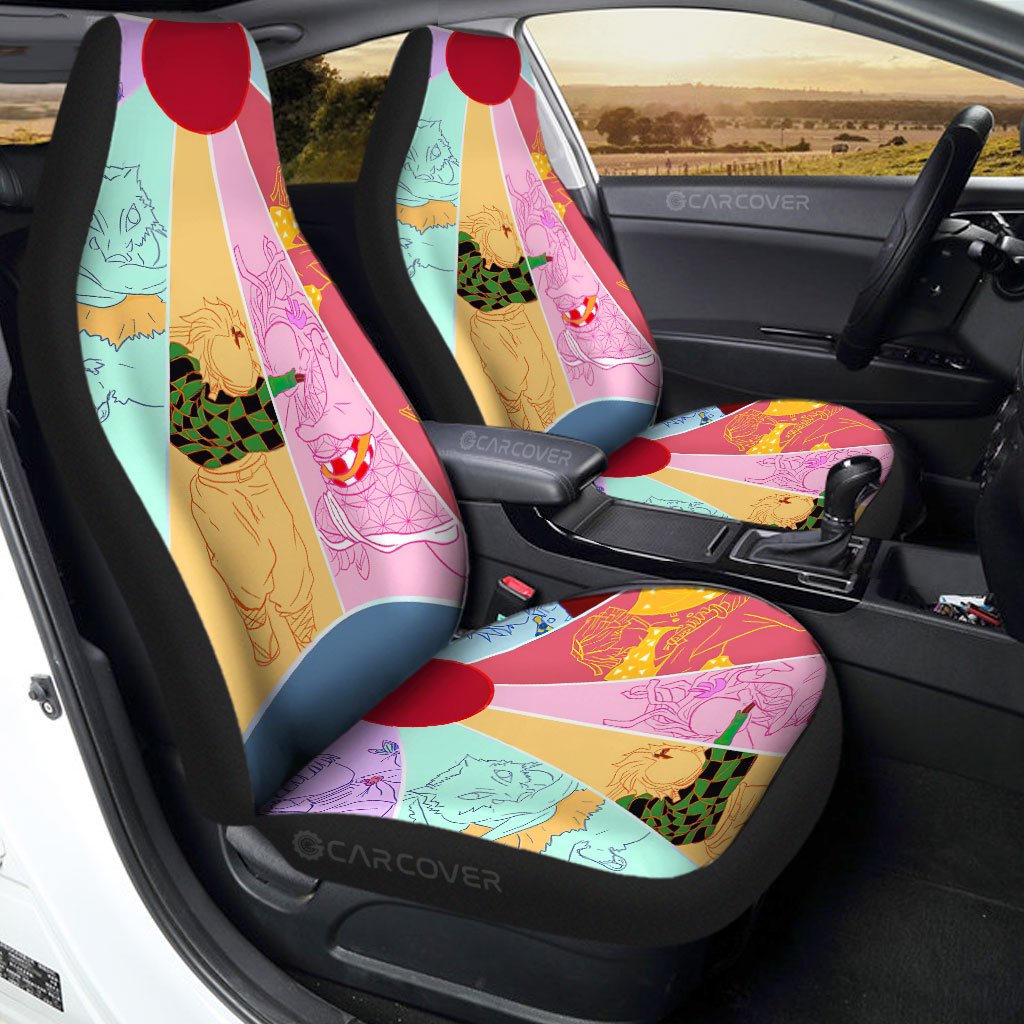 Hanadafu Demom Slayer Car Seat Covers Custom Anime Car Accessories - Gearcarcover - 1