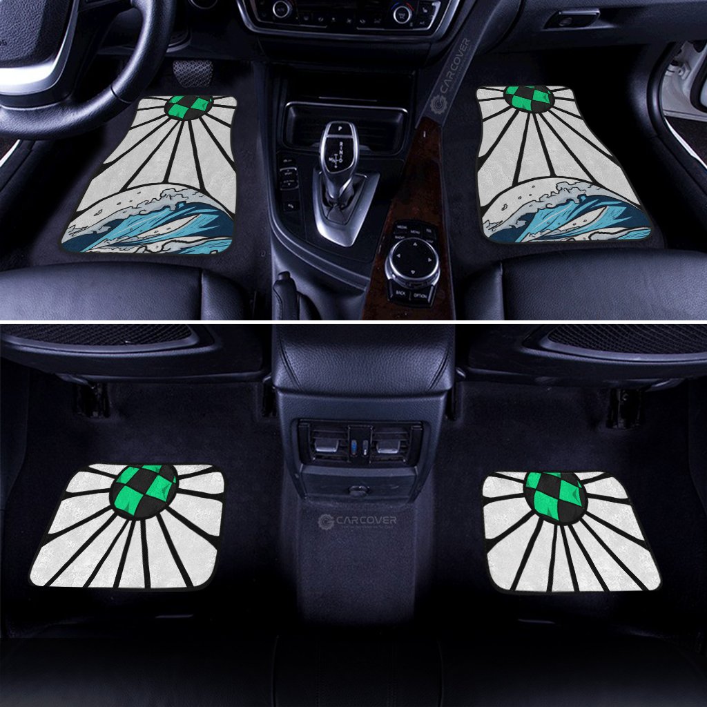 Hanafuda Great Wave Car Floor Mats Custom Car Interior Accessories - Gearcarcover - 3