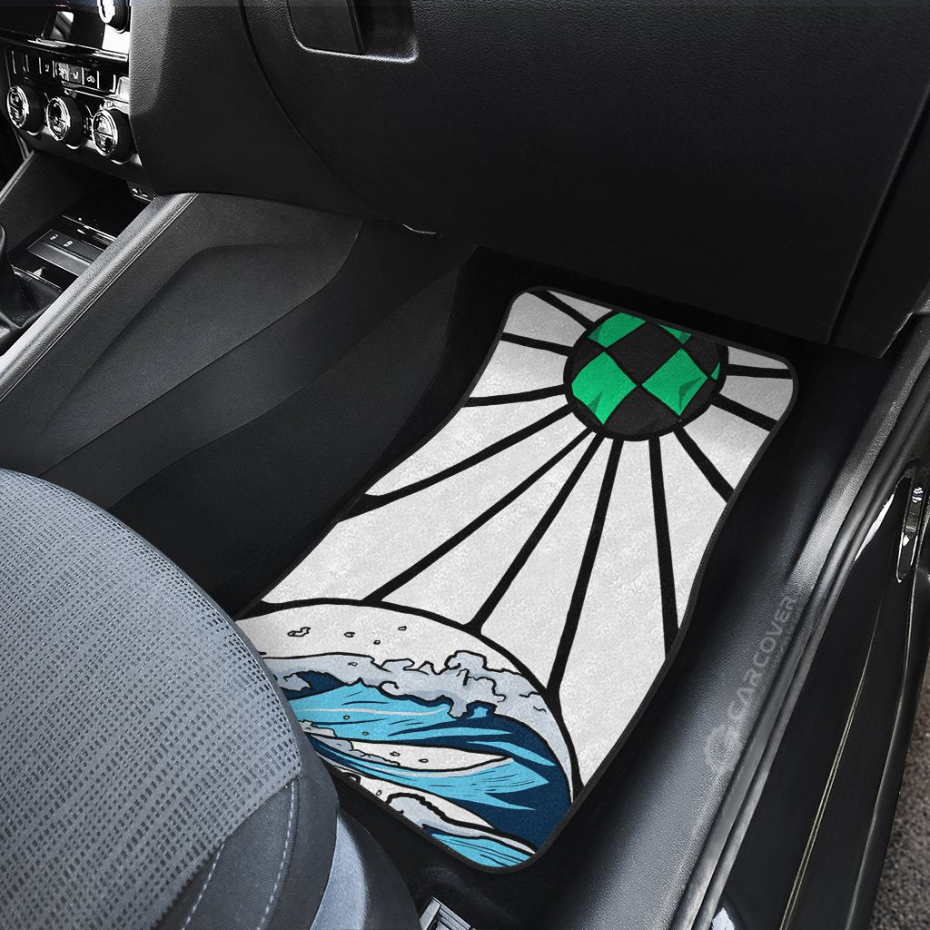 Hanafuda Great Wave Car Floor Mats Custom Car Interior Accessories - Gearcarcover - 4