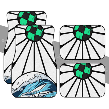 Hanafuda Great Wave Car Floor Mats Custom Car Interior Accessories - Gearcarcover - 1