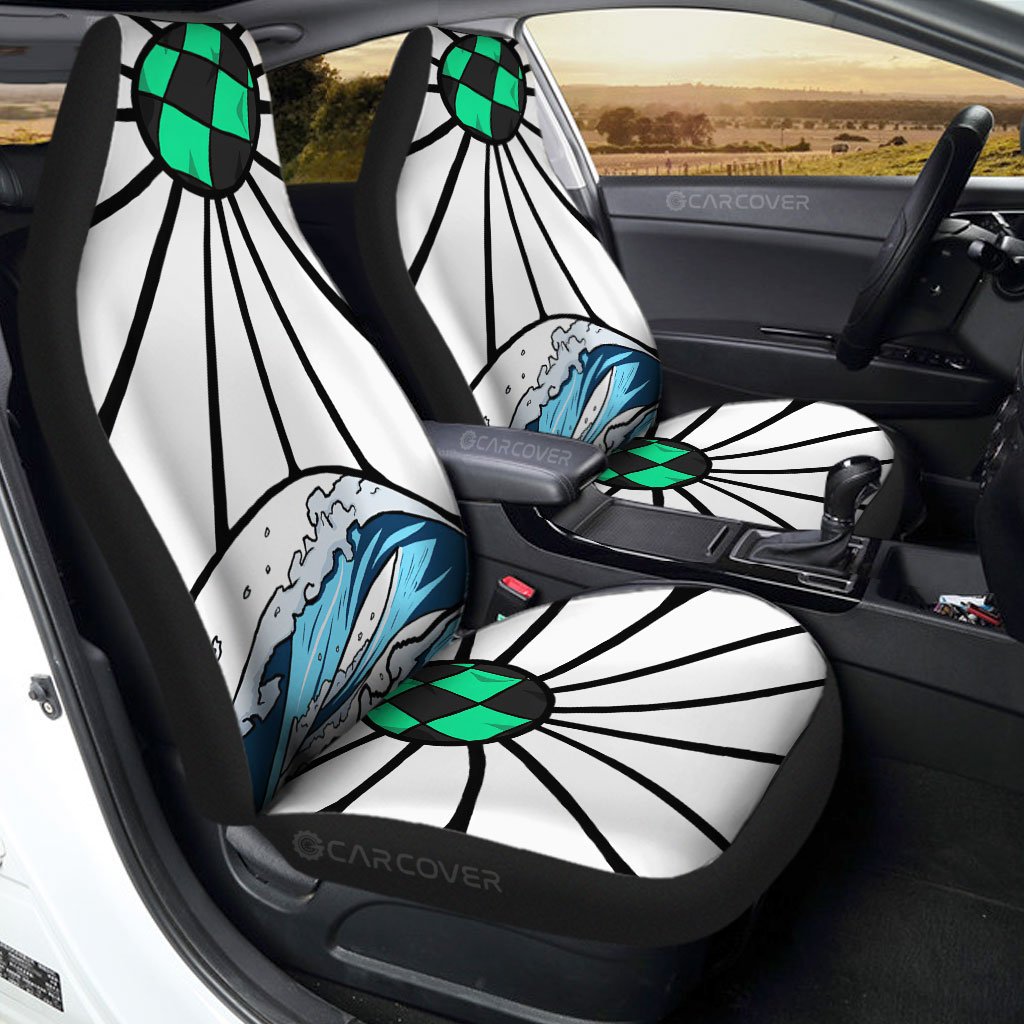 Hanafuda Great Wave Car Seat Covers Custom Car Interior Accessories - Gearcarcover - 1