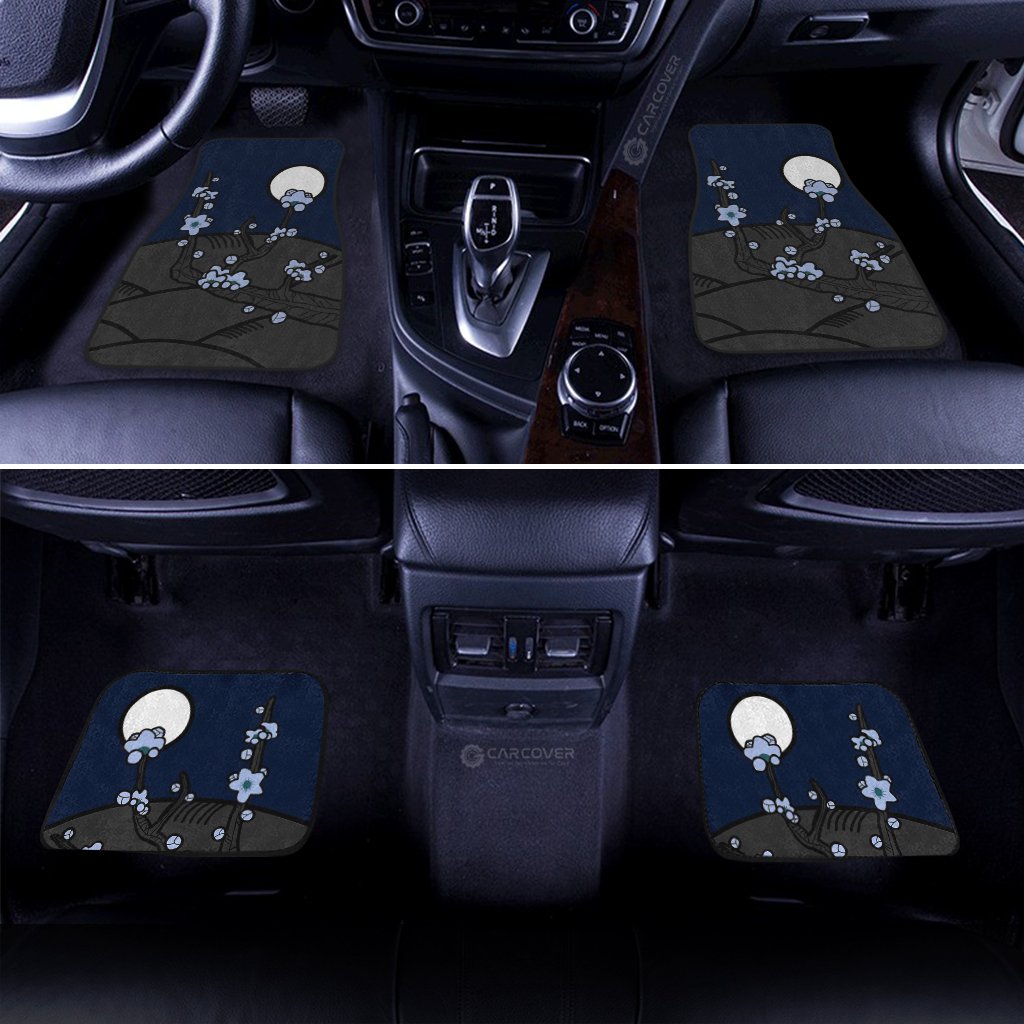 Hanafuda Night Blue Car Floor Mats Custom Car Interior Accessories - Gearcarcover - 3