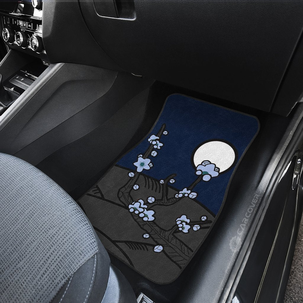 Hanafuda Night Blue Car Floor Mats Custom Car Interior Accessories - Gearcarcover - 4