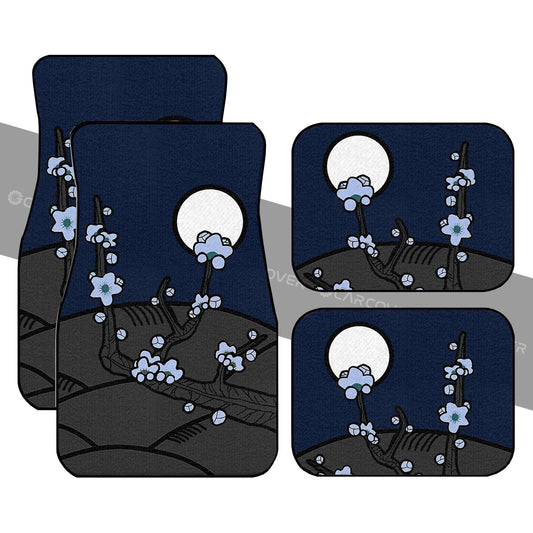 Hanafuda Night Blue Car Floor Mats Custom Car Interior Accessories - Gearcarcover - 1