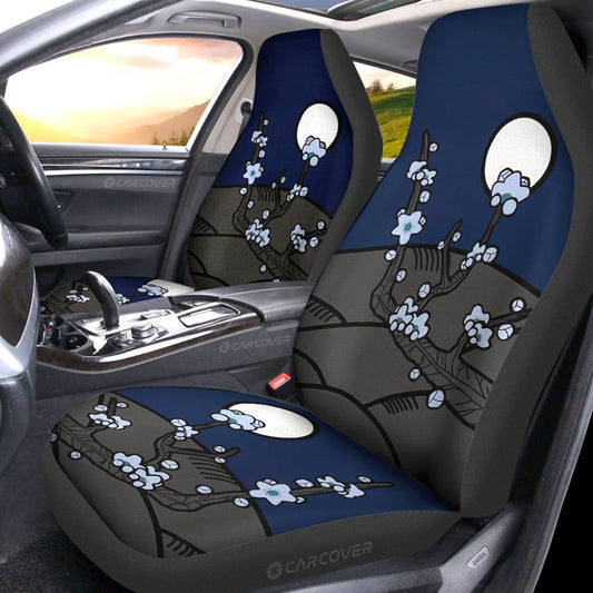 Hanafuda Night Blue Car Seat Covers Custom Car Interior Accessories - Gearcarcover - 2