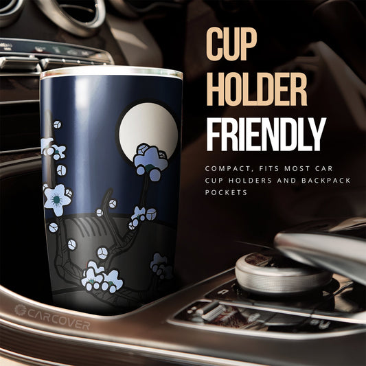 Hanafuda Night Blue Tumbler Cup Custom Car Interior Accessories - Gearcarcover - 2