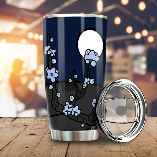 Hanafuda Night Blue Tumbler Cup Custom Car Interior Accessories - Gearcarcover - 1
