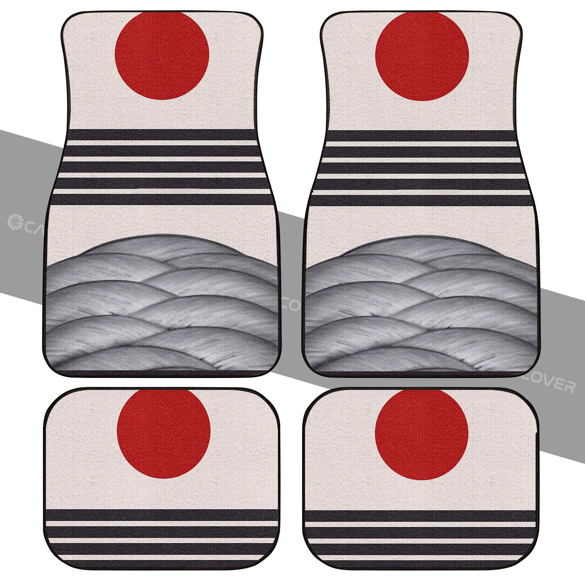 Hanafuda Rising Sun Car Floor Mats Custom Car Interior Accessories - Gearcarcover - 2
