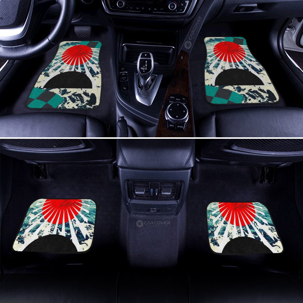 Hanafuda Rising Sun Car Floor Mats Custom Great Wave Car Accessories - Gearcarcover - 3