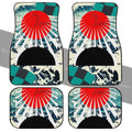 Hanafuda Rising Sun Car Floor Mats Custom Great Wave Car Accessories - Gearcarcover - 1