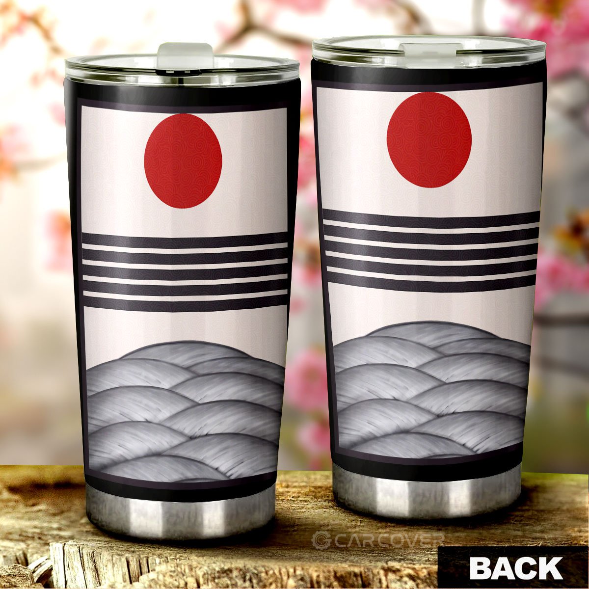 Hanafuda Rising Sun Tumbler Cup Custom Car Interior Accessories - Gearcarcover - 3
