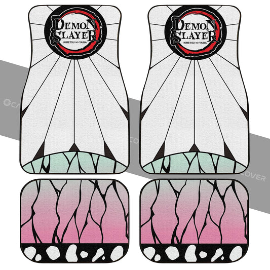 Hanafuda Shinobu Car Floor Mats Custom Demon Slayer Anime Car Accessories - Gearcarcover - 2