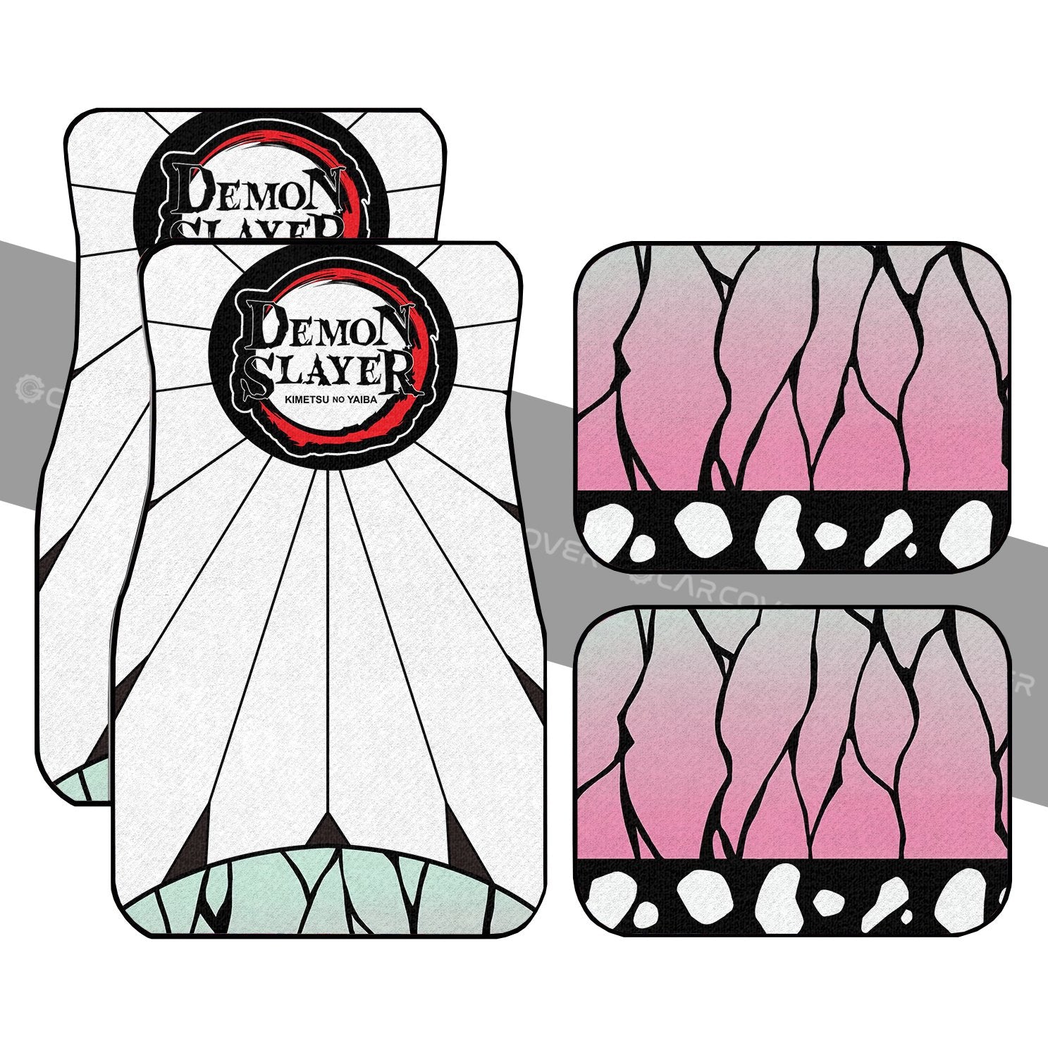Hanafuda Shinobu Car Floor Mats Custom Demon Slayer Anime Car Accessories - Gearcarcover - 1