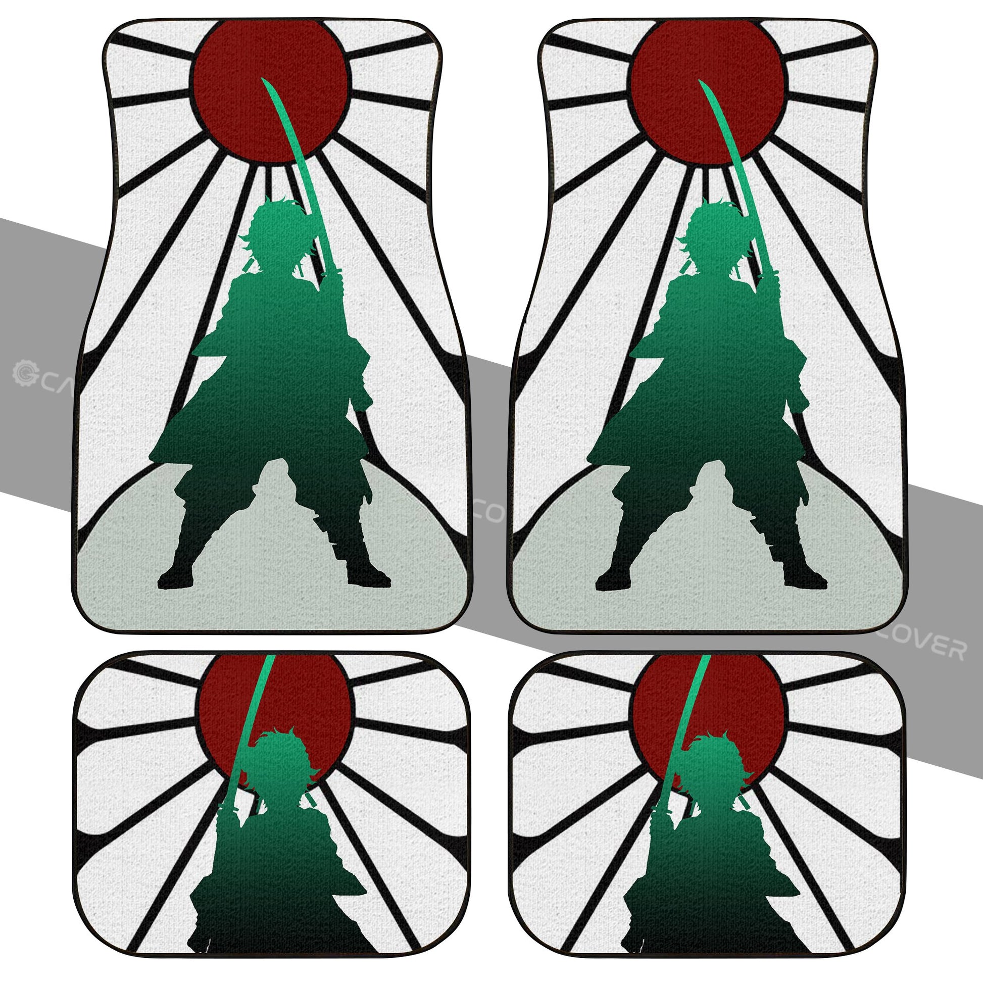 Hanafuda Tanjiro Car Floor Mats Custom Demon Slayer Anime Car Accessories - Gearcarcover - 2