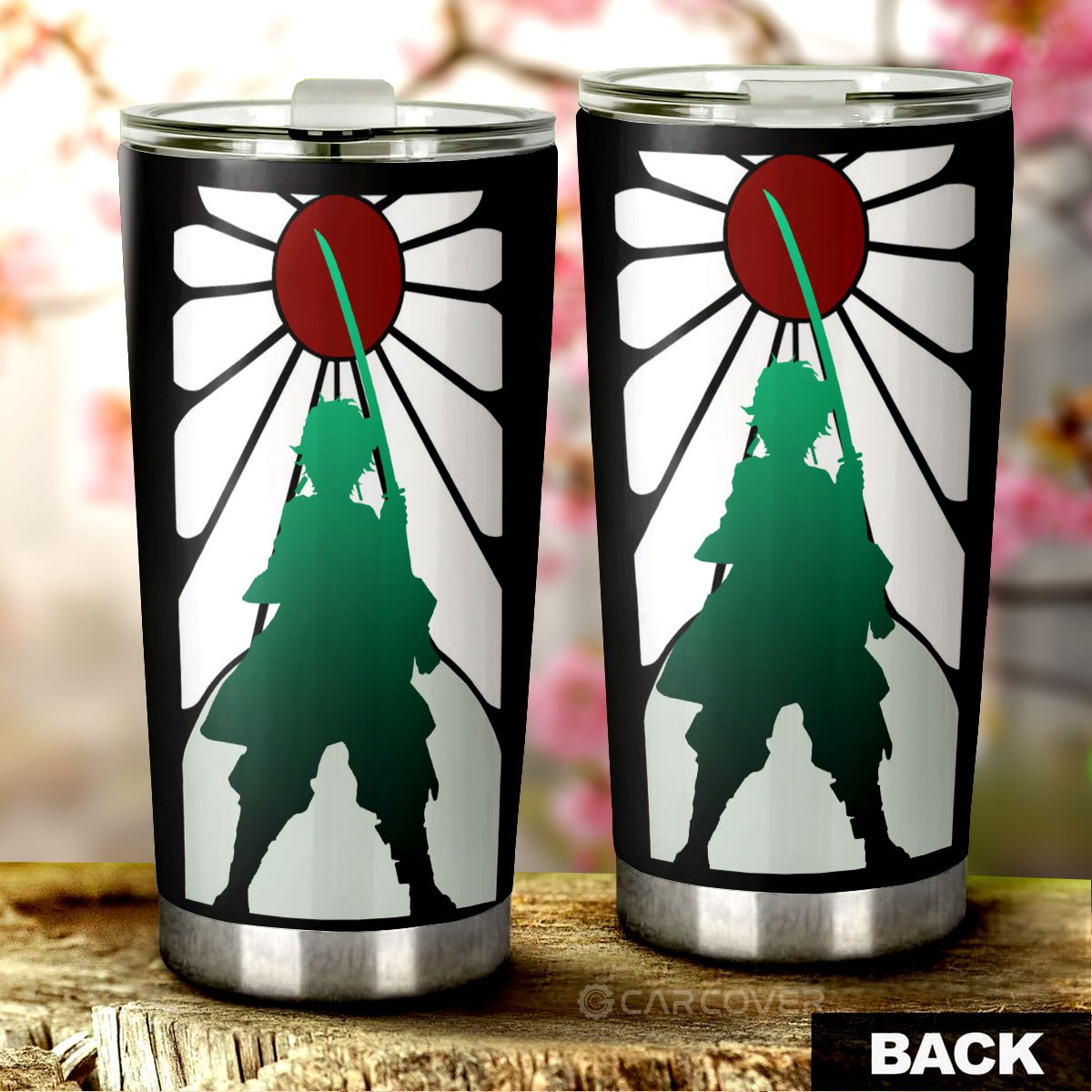 Hanafuda Tanjiro Tumbler Cup Custom Demon Slayer Anime Car Accessories - Gearcarcover - 3