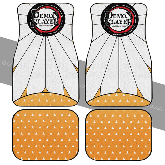 Hanafuda Zenitsu Car Floor Mats Custom Demon Slayer Anime Car Accessories - Gearcarcover - 2