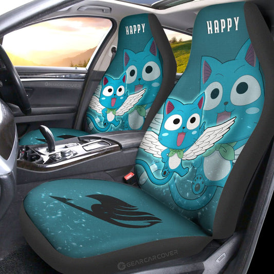 Happy Car Seat Covers Custom Fairy Tail Anime Car Accessories - Gearcarcover - 2