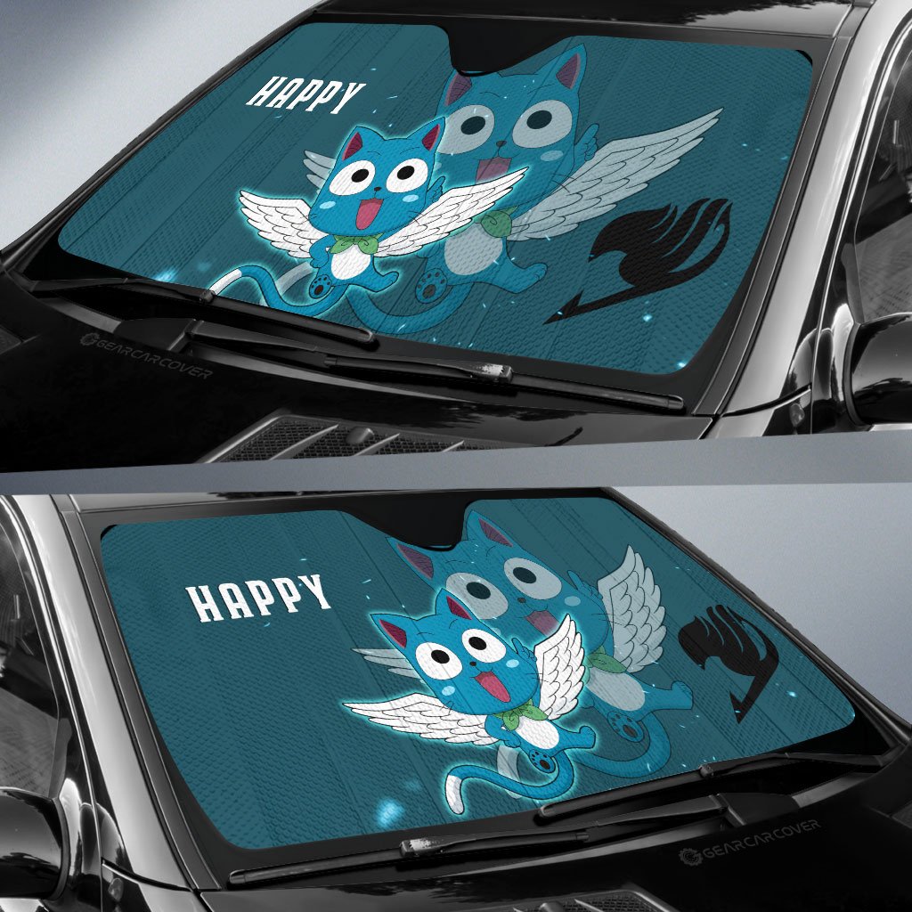 Happy Car Sunshade Custom Fairy Tail Anime Car Accessories - Gearcarcover - 2