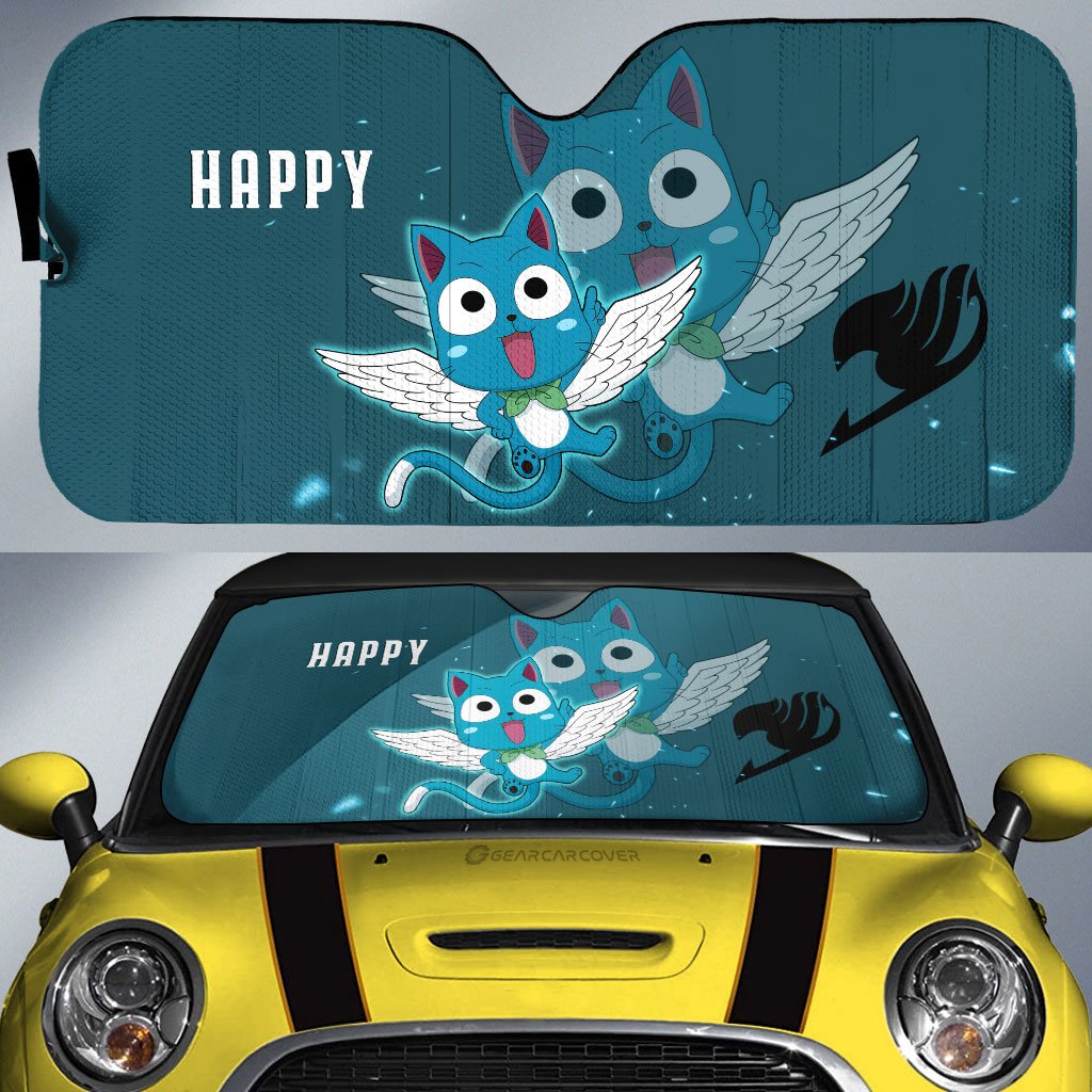 Happy Car Sunshade Custom Fairy Tail Anime Car Accessories - Gearcarcover - 1