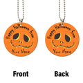 Happy Halloween Pumpkin Ornament Custom Name Car Interior Accessories - Gearcarcover - 4