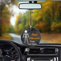 Happy Halloween Skeleton Ornament Custom Name Car Interior Accessories - Gearcarcover - 3