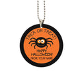 Happy Halloween Spider Trick Or Treat Ornament Custom Name Car Interior Accessories - Gearcarcover - 1